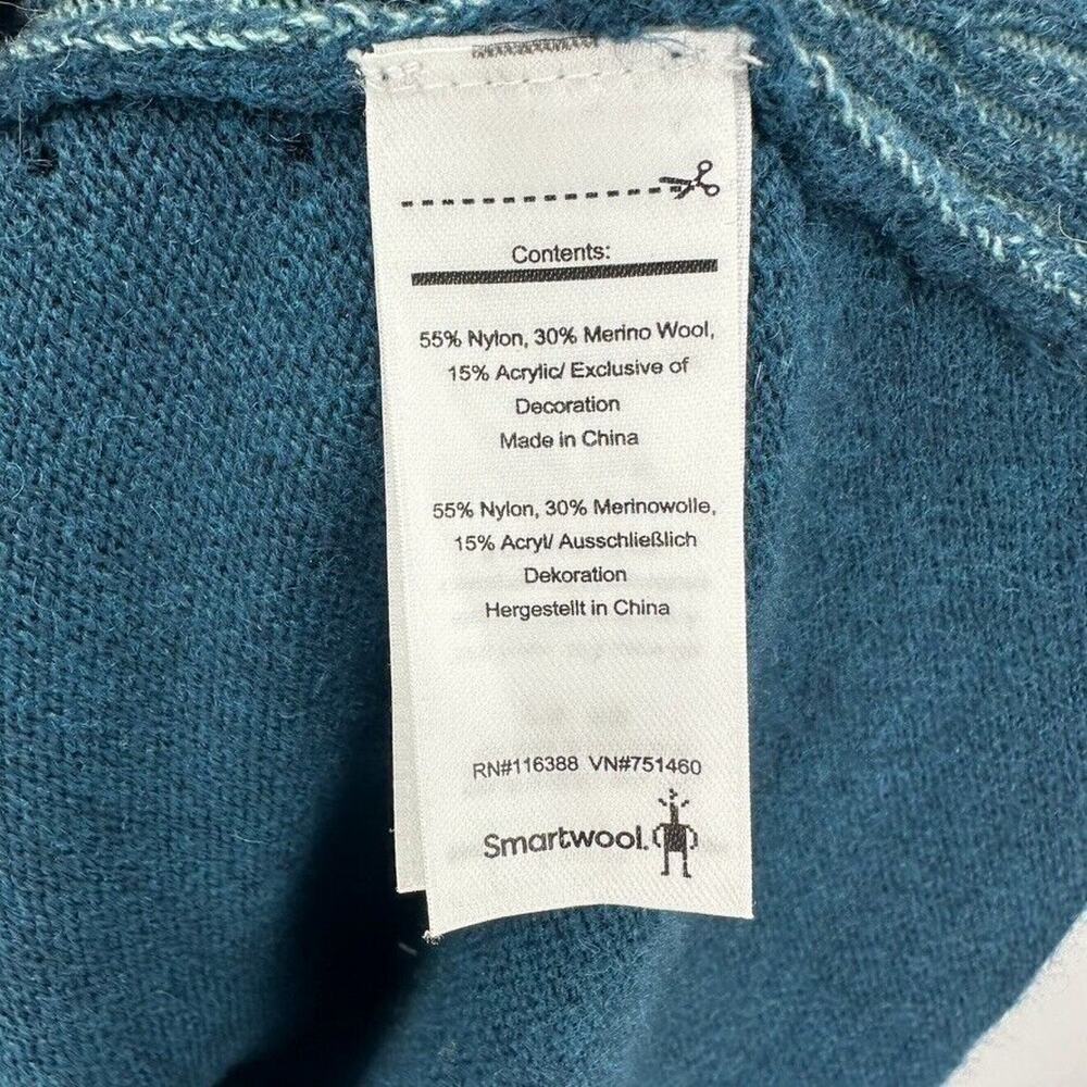 Smartwool Womens Merino Wool Blend Ribbed Raglan Sweater Dress Blue Cozy Size S - Picture 11 of 12